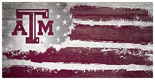Fan Creations NCAA Texas A&M Aggies Unisex Texas A&M University Flag Sign, Team Color, 6 x 12 - 757 Sports Collectibles