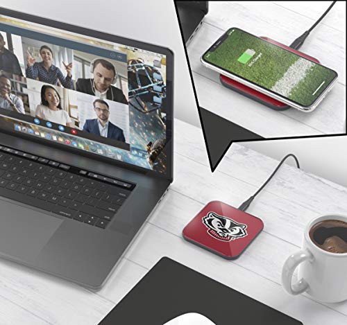 NCAA Wisconsin Badgers Wireless Charging Pad, White - 757 Sports Collectibles