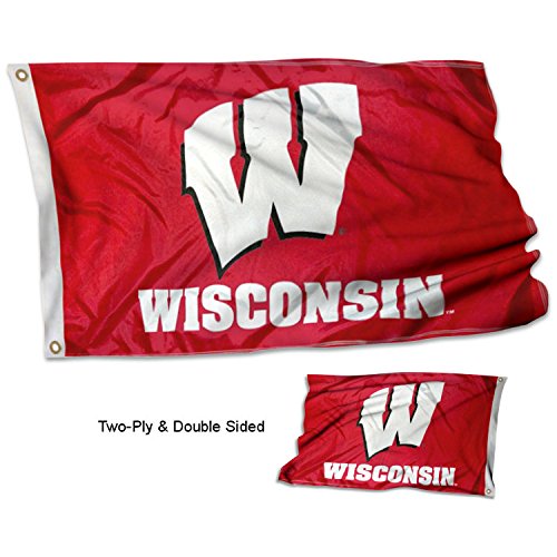 College Flags & Banners Co. Wisconsin Badgers Double Sided Flag - 757 Sports Collectibles