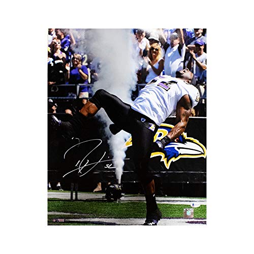 Ray Lewis Autographed Baltimore Ravens 16x20 Photo - BAS COA (Leg Up) - 757 Sports Collectibles
