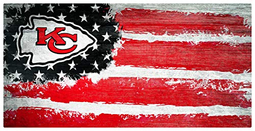 Fan Creations NFL Kansas City Chiefs Unisex Kansas City Chiefs Flag Sign, Team Color, 6 x 12 - 757 Sports Collectibles