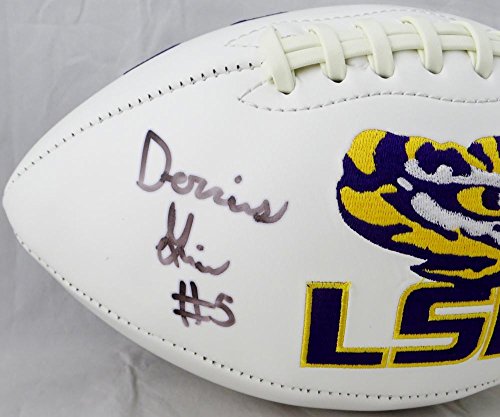 Derrius Guice Autographed LSU Tigers Logo Football- JSA Witness Auth - 757 Sports Collectibles