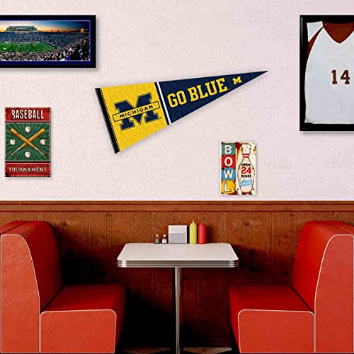 College Flags & Banners Co. Michigan Wolverines Go Blue Pennant - 757 Sports Collectibles