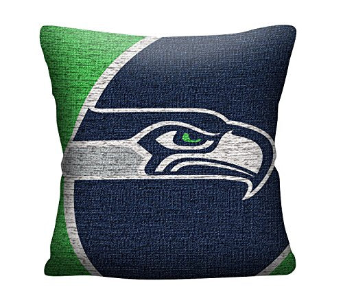 NORTHWEST NFL Seattle Seahawks Jacquard Woven Pillow, 20" x 20", Portal - 757 Sports Collectibles
