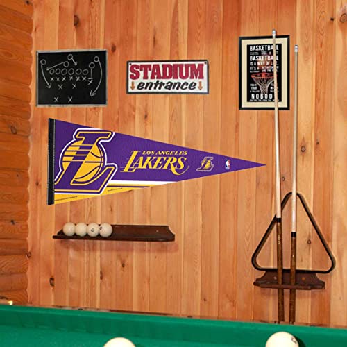WinCraft Los Angeles Lakers Pennant Full Size 12" X 30" - 757 Sports Collectibles