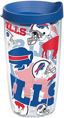 Tervis Made in USA Double Walled NFL Buffalo Bills Insulated Tumbler Cup Keeps Drinks Cold & Hot, 16oz, All Over - 757 Sports Collectibles