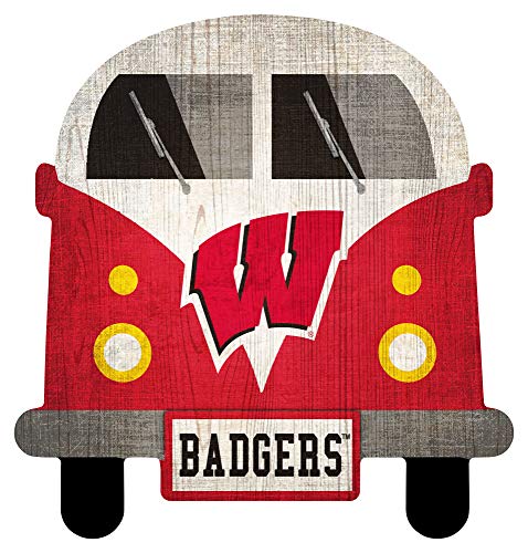 Fan Creations NCAA Wisconsin Badgers Unisex University of Wisconsin Team Bus Sign, Team Color, 12 inch - 757 Sports Collectibles