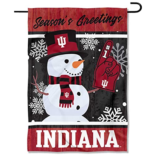 Indiana Hoosiers Holiday Winter Snow Garden Banner Flag - 757 Sports Collectibles