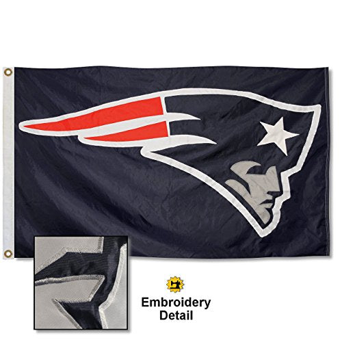 WinCraft New England Patriots Embroidered Nylon Flag - 757 Sports Collectibles