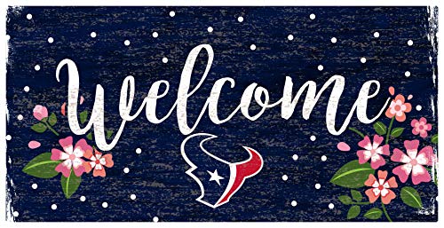 Fan Creations NFL Houston Texans Unisex Houston Texans Welcome Floral Sign, Team Color, 6 x 12 - 757 Sports Collectibles