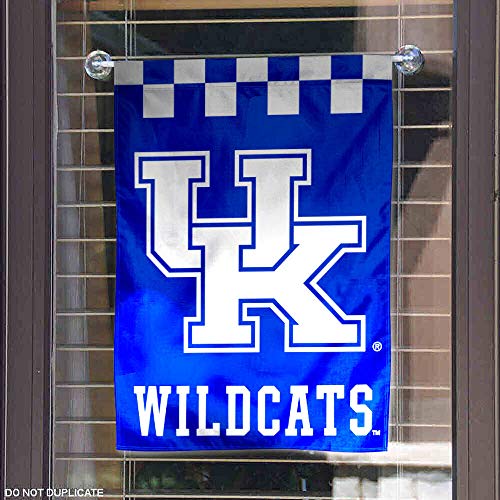 College Flags & Banners Co. Kentucky Wildcats Checkerboard Garden Flag - 757 Sports Collectibles