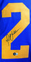 Marshall Faulk Autographed Blue/Yellow Pro Style Jersey- Beckett W Black 2 - 757 Sports Collectibles