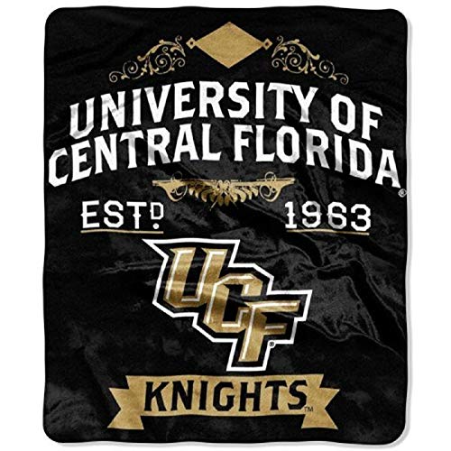 NORTHWEST NCAA Central Florida Golden Knights Raschel Throw Blanket, 50" x 60", Label - 757 Sports Collectibles