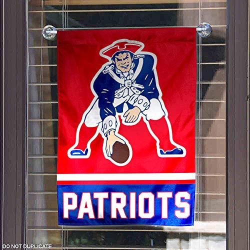 WinCraft New England Patriots Retro Pat Patriot Double Sided Garden Flag - 757 Sports Collectibles