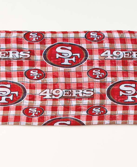 NFL San Francisco 49ers Endless Loop Plaid Infinity Scarf - 757 Sports Collectibles