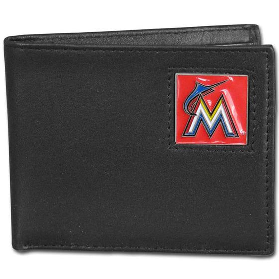 Miami Marlins Wallet Bi-Fold Leather CO - 757 Sports Collectibles