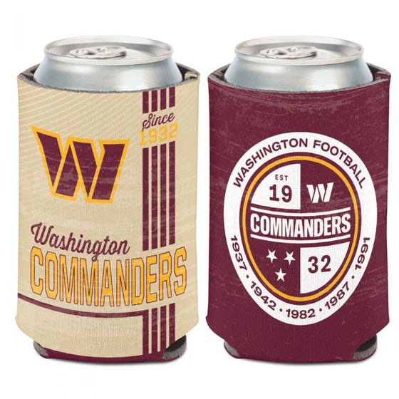 Washington Commanders 2-Sided Vintage Throwback CAN COOLER - 757 Sports Collectibles