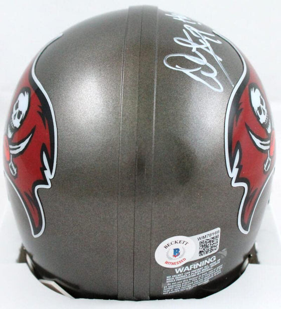 Warren Sapp Autographed Tampa Bay Buccaneers 97-13 Mini Helmet w/HOF-Beckett W Hologram White - 757 Sports Collectibles