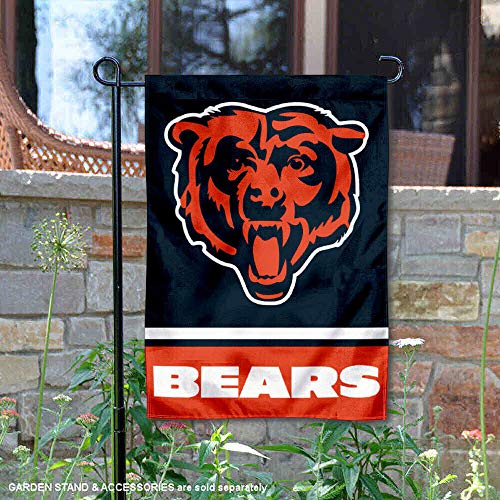 WinCraft Chicago Bears Bear Head Logo Double Sided Garden Flag - 757 Sports Collectibles