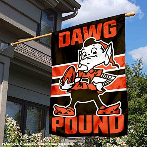 WinCraft Cleveland Browns Dawg Pound Brownie Double Sided Banner Flag - 757 Sports Collectibles