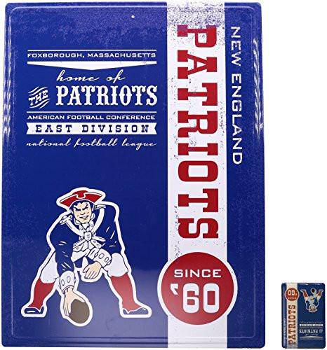 New England Patriots Tin Sign & Magnet Set 12"x16" - 757 Sports Collectibles