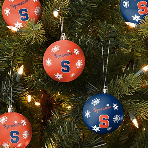 FOCO Syracuse Orange NCAA 5 Pack Shatterproof Ball Ornament Set - 757 Sports Collectibles