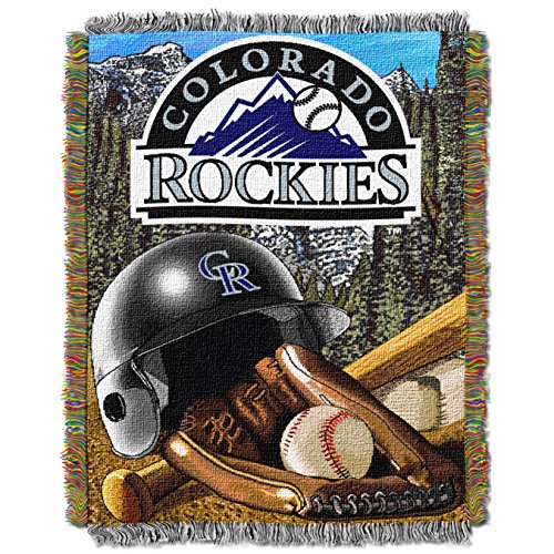 NORTHWEST MLB Colorado Rockies Woven Tapestry Throw Blanket, 48" x 60", Home Field Advantage - 757 Sports Collectibles