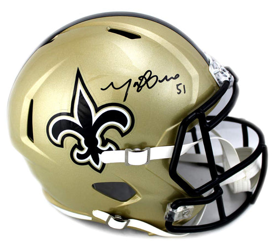 Manti Te'o Autographed/Signed New Orleans Saints Riddell NFL Full-Size Speed Helmet - 757 Sports Collectibles