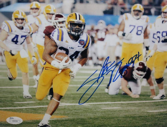 Stevan Ridley Autographed LSU Tigers 8x10 Photo Running- JSA Auth Blue - 757 Sports Collectibles