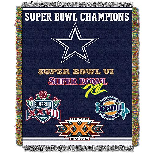 NORTHWEST NFL Dallas Cowboys Woven Tapestry Throw Blanket, 48" x 60", Commemorative - 757 Sports Collectibles
