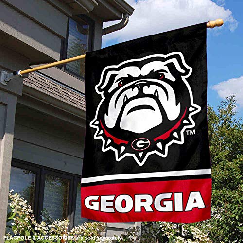 College Flags & Banners Co. Georgia Bulldogs New Dog Two Sided and Double Sided House Flag - 757 Sports Collectibles