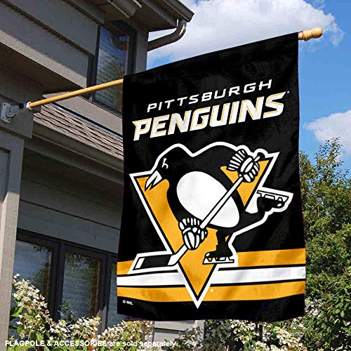 WinCraft Pittsburgh Penguins Two Sided House Flag - 757 Sports Collectibles