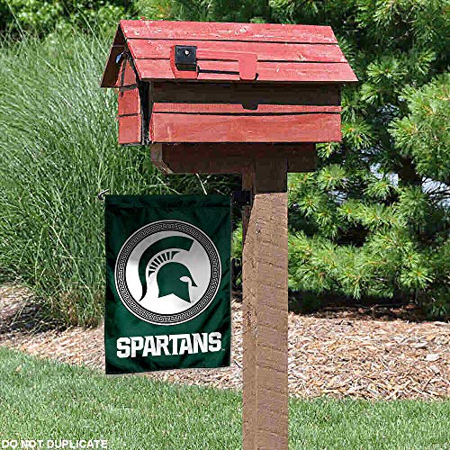 College Flags & Banners Co. Michigan State Spartans Shield Garden Flag - 757 Sports Collectibles