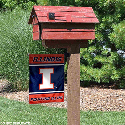 College Flags & Banners Co. Illinois Fighting Illini Garden Flag - 757 Sports Collectibles
