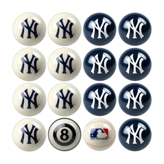 New York Yankees Billiard Balls with Numbers
