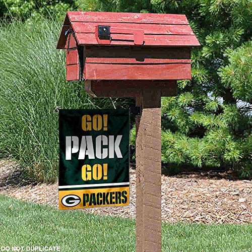 WinCraft Green Bay Packers Go Pack Go Yard Garden Banner Flag - 757 Sports Collectibles