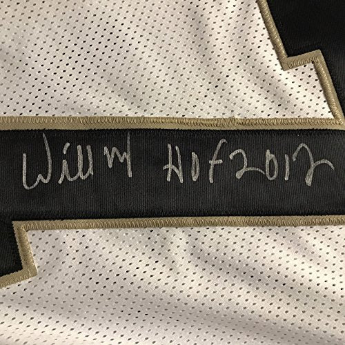 Framed Autographed/Signed Willie Roaf 33x42 New Orleans Saints White Football Jersey JSA COA - 757 Sports Collectibles
