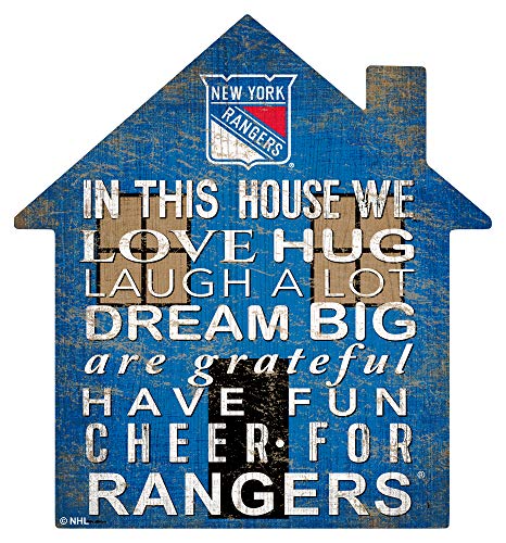 Fan Creations NHL New York Rangers Unisex Rangers House Sign, Team Color, 12 inch - 757 Sports Collectibles