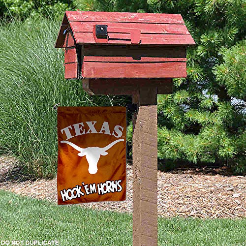 College Flags & Banners Co. Texas Longhorns Hook'em Horns Garden Flag - 757 Sports Collectibles