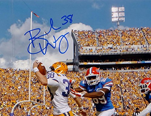 Brad Wing Autographed LSU Tigers 8x10 TD Run Photo- JSA Witnessed Auth - 757 Sports Collectibles