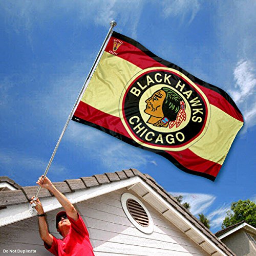 WinCraft Chicago Blackhawks Vintage Throwback Flag - 757 Sports Collectibles