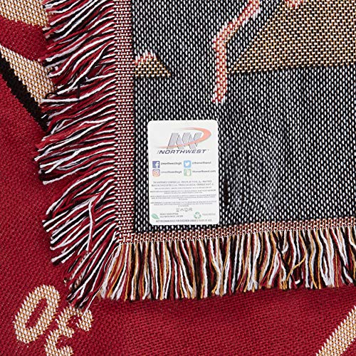 NORTHWEST NCAA Washington Huskies Woven Jacquard Tapestry Throw Blanket, 36" x 46", Fullback/Half Court - 757 Sports Collectibles