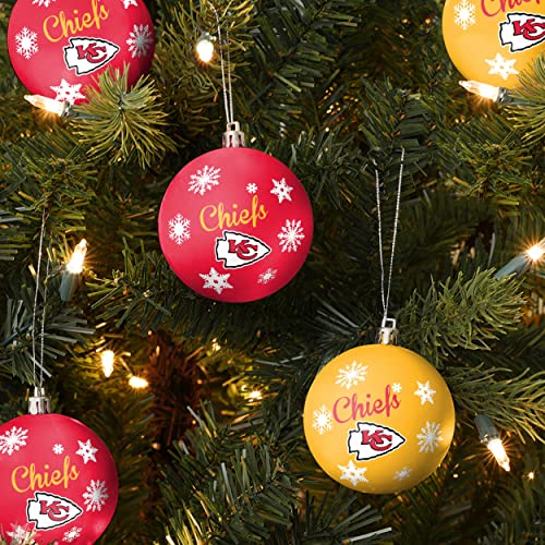 FOCO Kansas City Chiefs NFL 5 Pack Shatterproof Ball Ornament Set - 757 Sports Collectibles