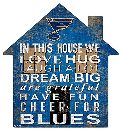 Fan Creations NHL St. Louis Blues Unisex Blues House Sign, Team Color, 12 inch - 757 Sports Collectibles
