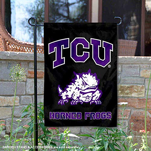 TCU Horned Frogs Black Garden Flag and Yard Banner - 757 Sports Collectibles