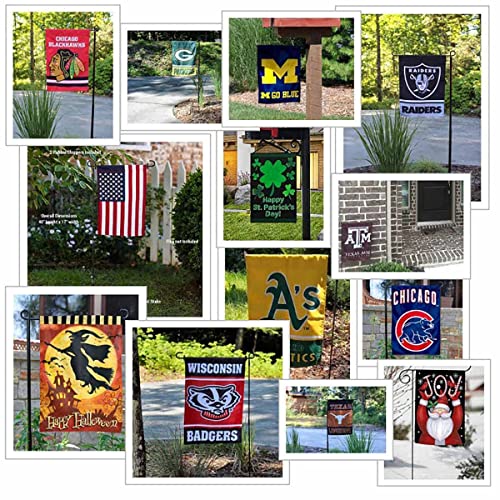 Michigan State Spartans Double Sided Shield Logo Garden Flag and Flag Stand Holder Flagpole Set - 757 Sports Collectibles