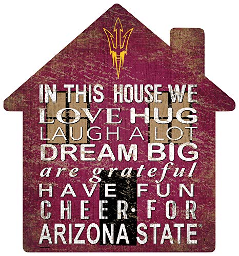 Fan Creations NCAA Arizona State Sun Devils Unisex Arizona State House Sign, Team Color, 12 inch - 757 Sports Collectibles