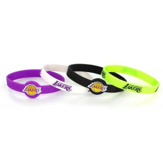 Los Angeles Lakers Bracelets - 4 Pack Silicone (CDG) - 757 Sports Collectibles
