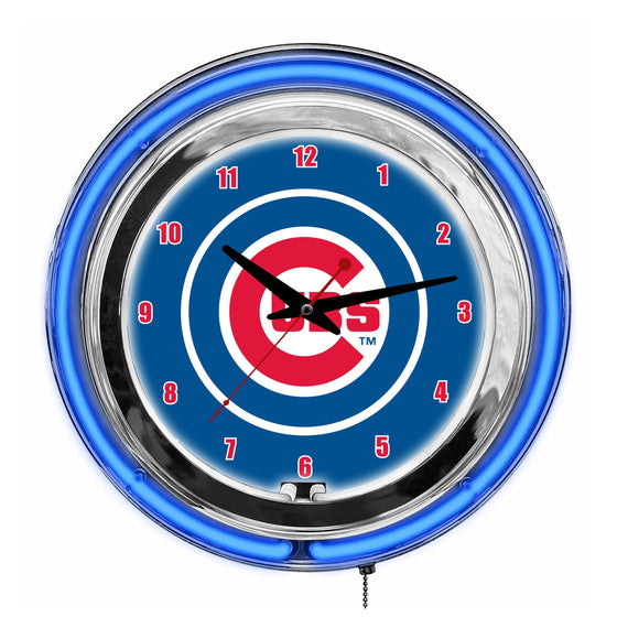 Chicago Cubs 14" Neon Clock