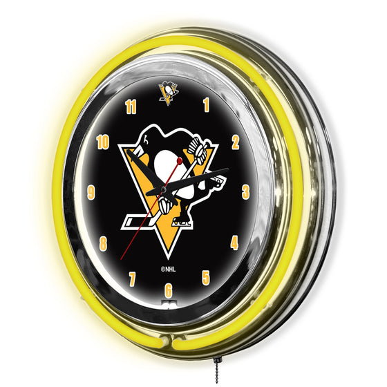 Pittsburgh Penguins 14" Neon Clock